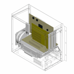 Packaging von Komponenten in wandmontiertem Industrie-PC