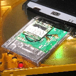 WiFi Elektronik im CF-Kartengehäuse-Prototyp